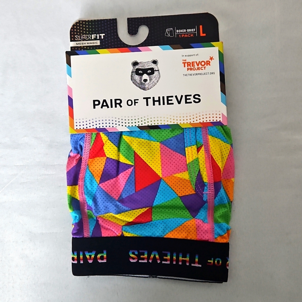 Pair Of Thieves Men's Underwear Large Rainbow